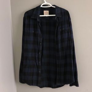Black and Blue American Eagle Flannel